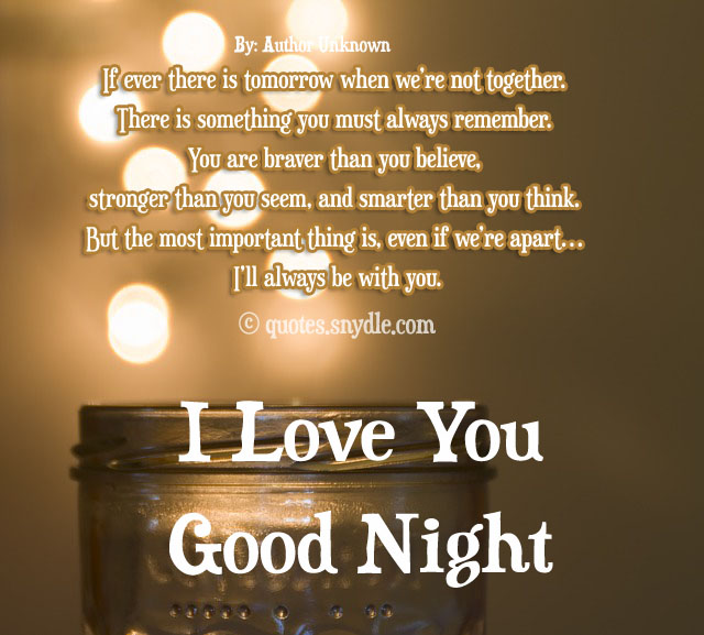 Sweet Goodnight Love Quotes And Sayings with Images