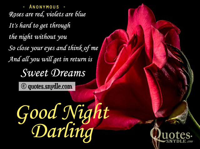 Good Night Romantic Quotes For Him - Quotes Pics