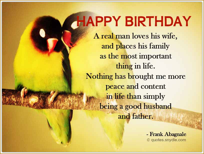 Short And Sweet Birthday Quotes For Husband