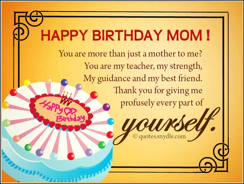 Happy Birthday Mom Quotes - Quotes and Sayings