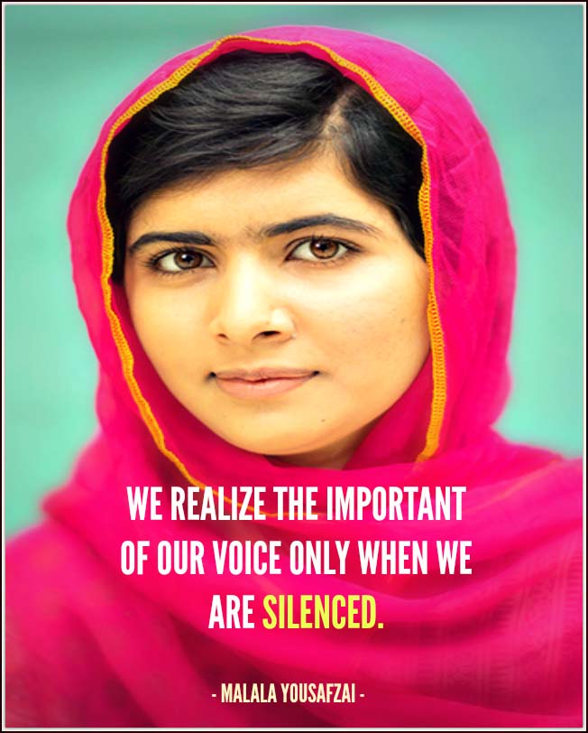 Malala Yousafzai School Quotes